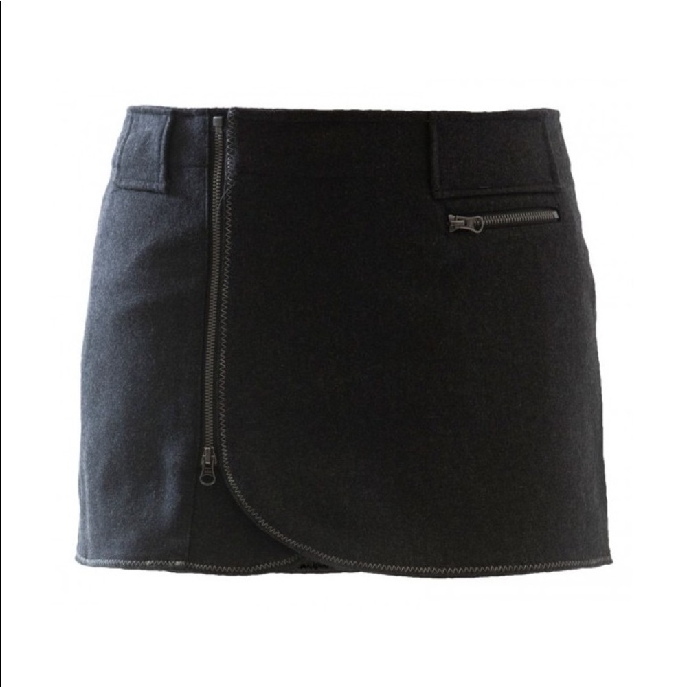 SKHOOP wool women’s mini skirt- gray